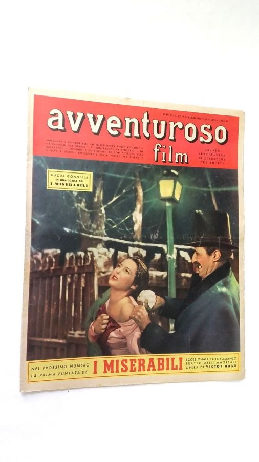 AVVENTUROSO FILM magazine side cover Issue 125 9 March 1952