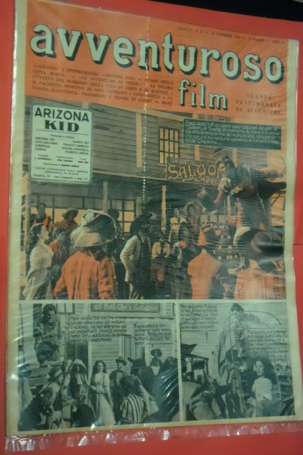 AVVENTUROSO FILM magazine side cover Issue 10 25 December 1949