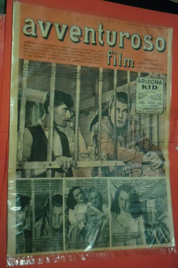 AVVENTUROSO FILM magazine side cover Issue 14 22 January 1950