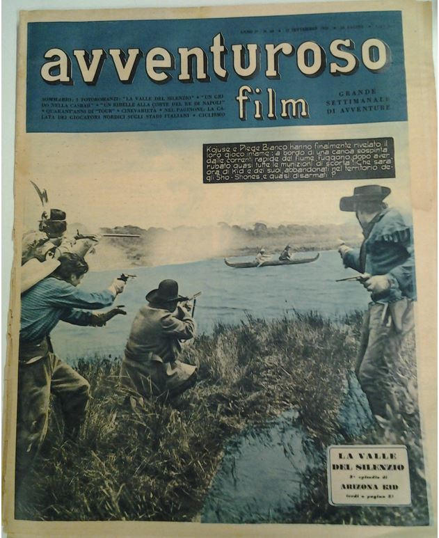 AVVENTUROSO FILM magazine side cover Issue 48 17 September 1950