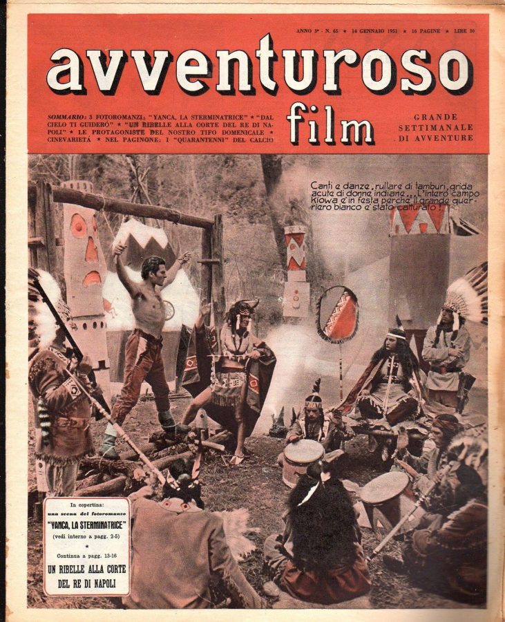 AVVENTUROSO FILM magazine side cover Issue 66 21 January 1951