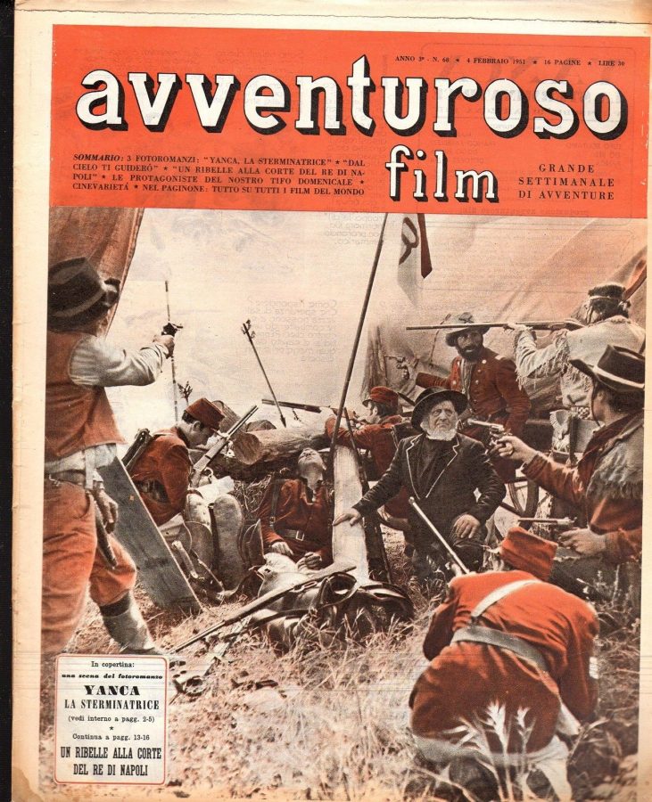 AVVENTUROSO FILM magazine side cover Issue 68 4 February 1951