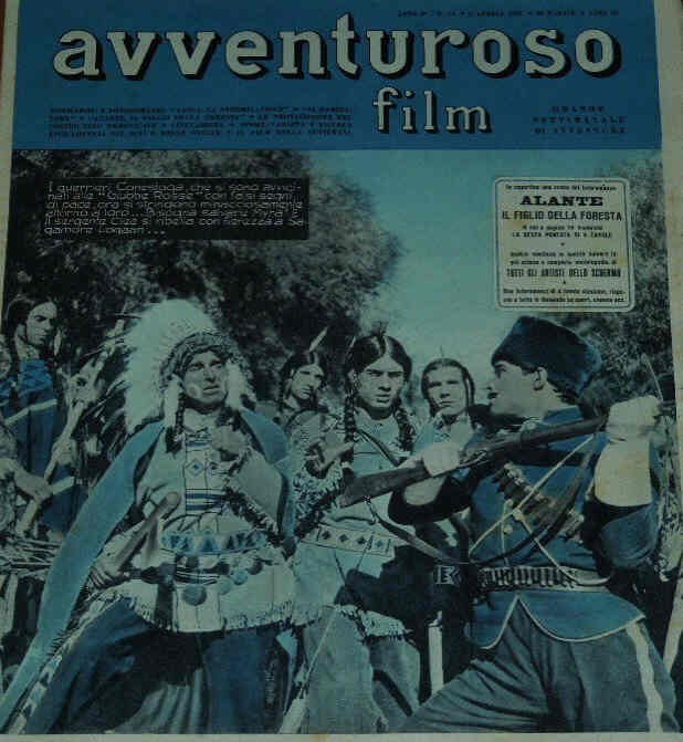AVVENTUROSO FILM magazine side cover Issue 76 1 April 1951