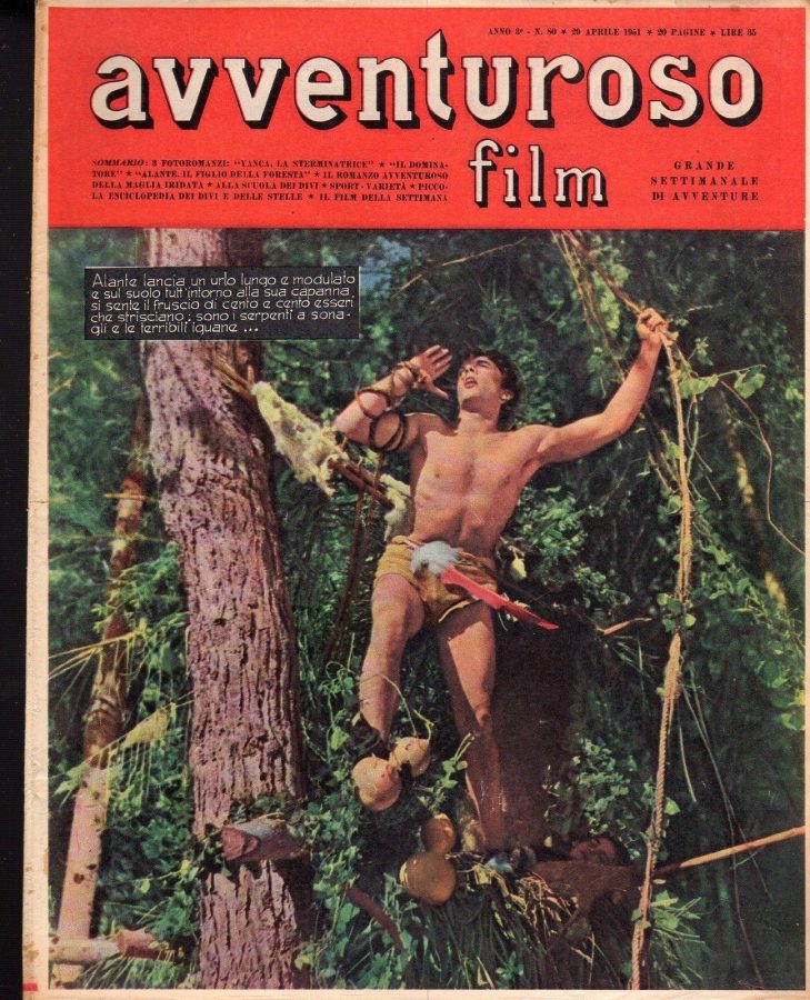 AVVENTUROSO FILM magazine side cover Issue 80 29 April 1951