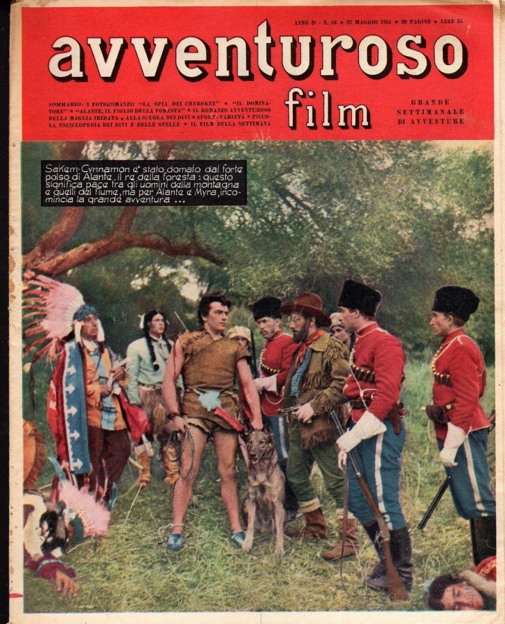 AVVENTUROSO FILM magazine side cover Issue 84 27 May 1951