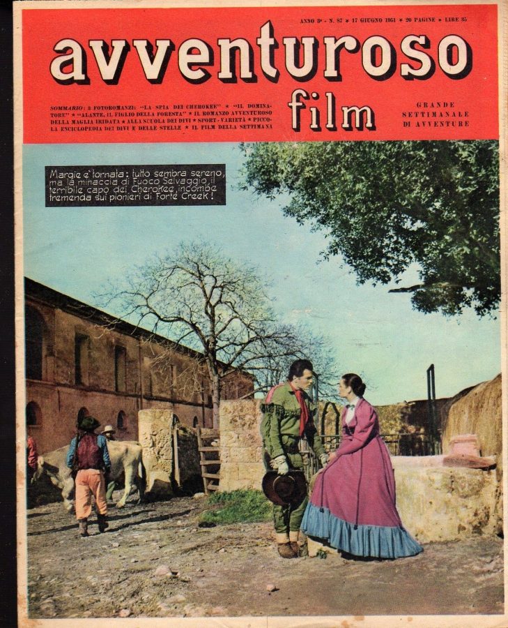 AVVENTUROSO FILM magazine side cover Issue 87 17 June 1951