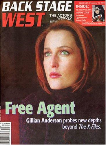BACK STAGE WEST magazine cover December 2000