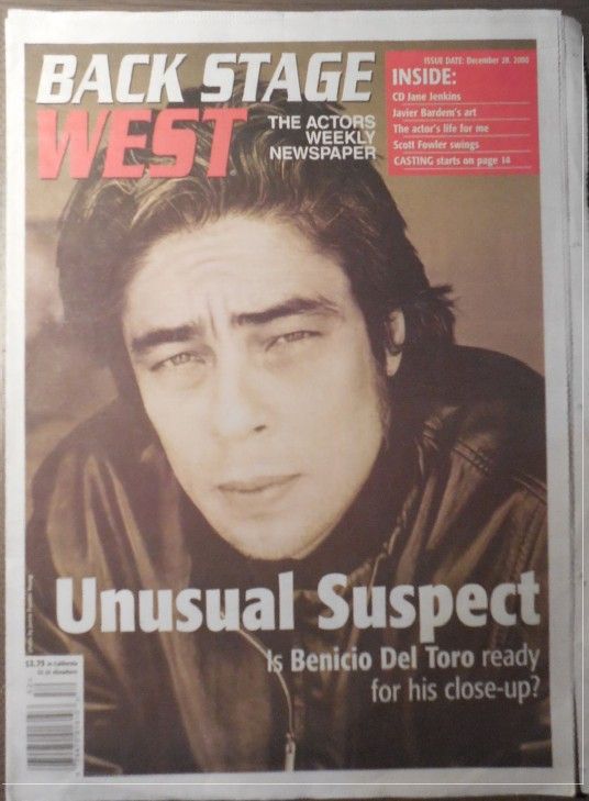 BACK STAGE WEST magazine cover 28 December 2000