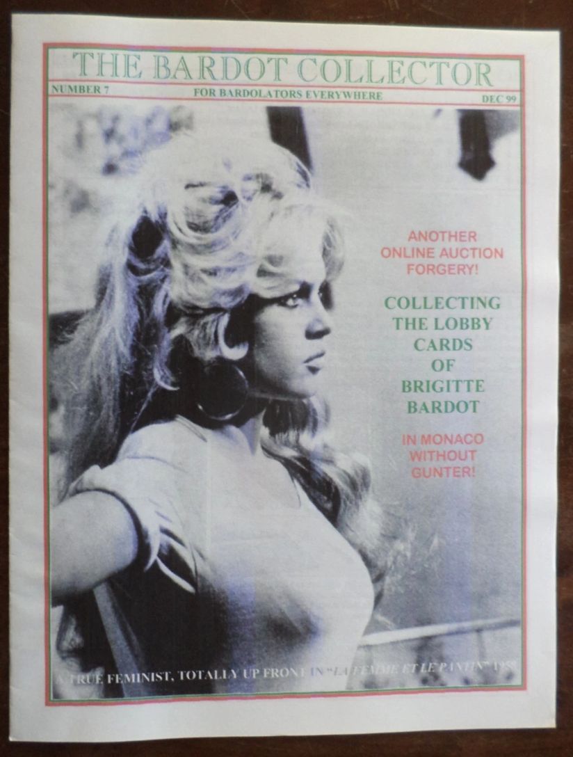 BARDOT COLLECTOR magazine side cover Issue 7  December 1999