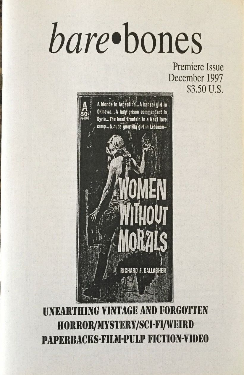 BARE BONES magazine side cover Issue 1  Vol 1 No 1  December 1997