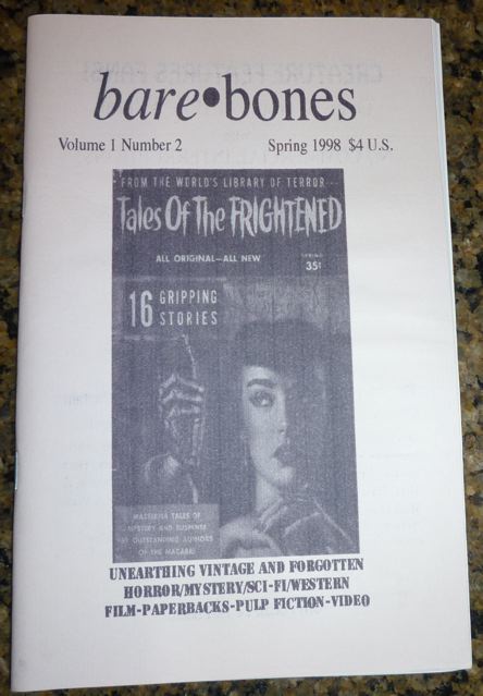 BARE BONES magazine cover Issue 2  Vol 1 No 2 Spring 1998