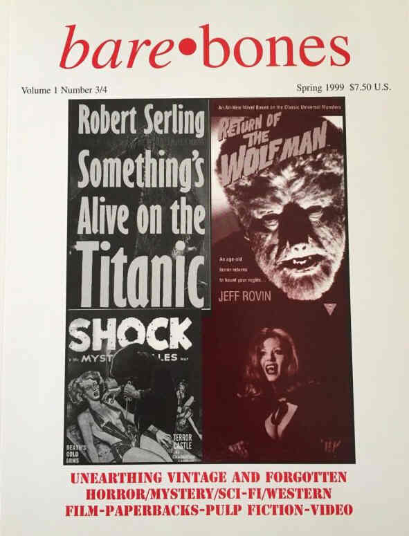 BARE BONES magazine cover Issue 3/4  Vol 1 No 3/4 Spring 1999