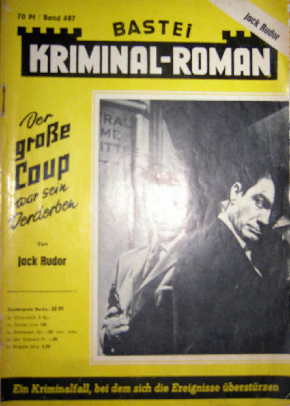 BASTEI KRIMINAL-ROMAN magazine cover Issue 487  