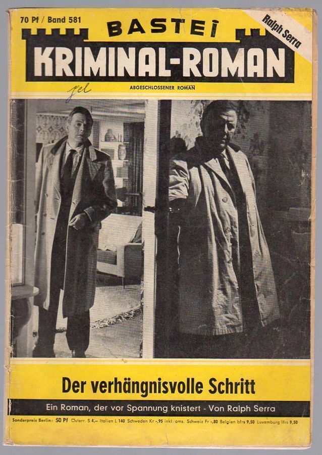 BASTEI KRIMINAL-ROMAN magazine cover Issue 581   