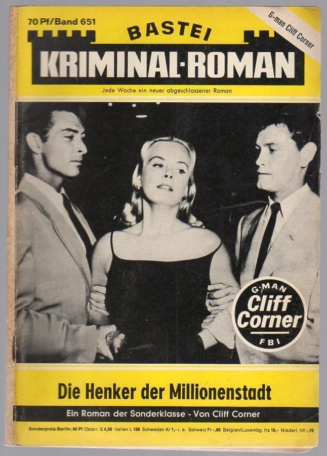 BASTEI KRIMINAL-ROMAN magazine cover Issue 651   