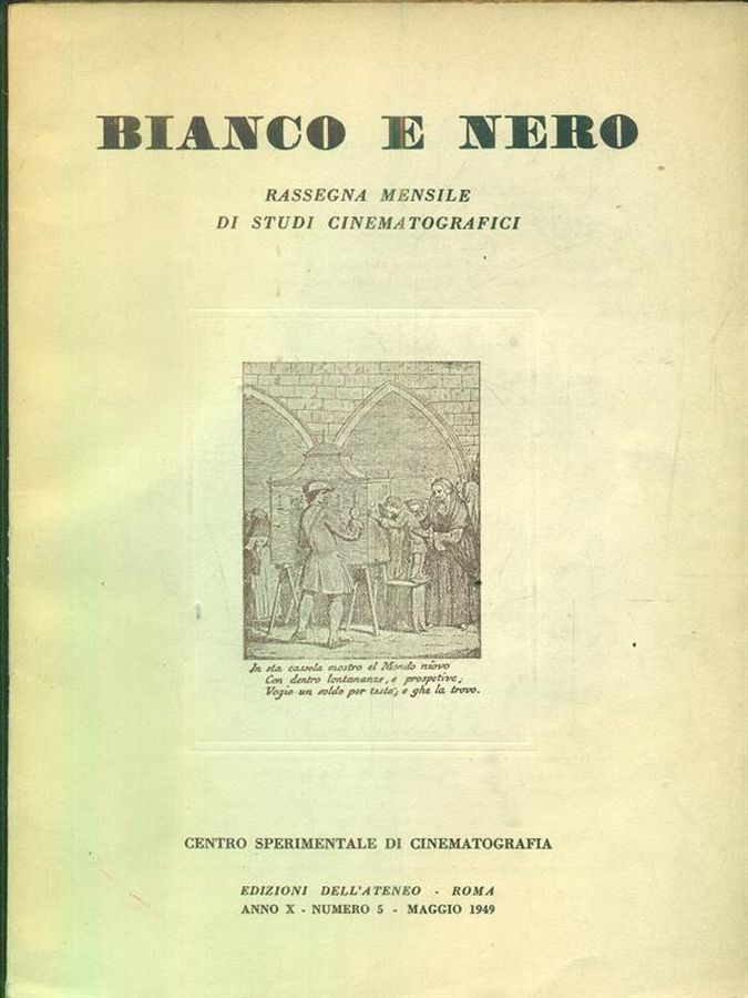 BIANCO E NERO magazine cover  May 1949