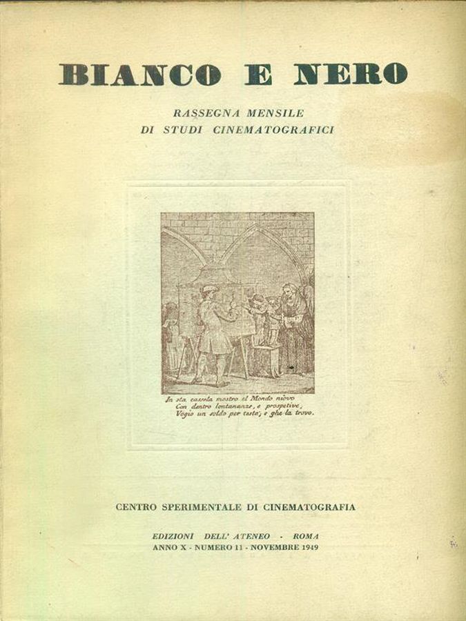 BIANCO E NERO magazine cover  November 1949