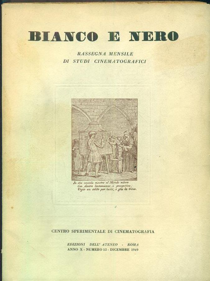 BIANCO E NERO magazine cover  December 1949