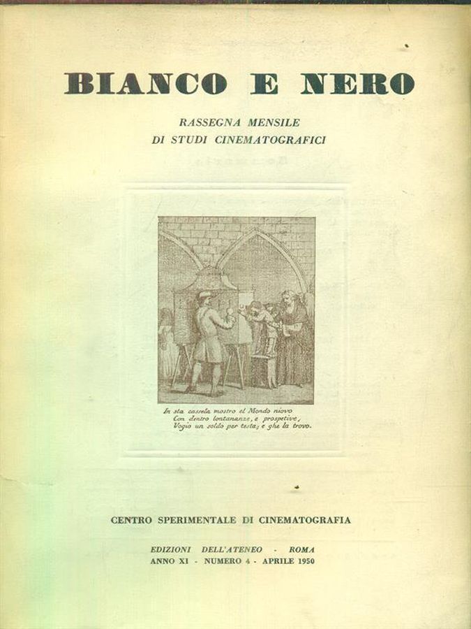 BIANCO E NERO magazine cover  April 1950