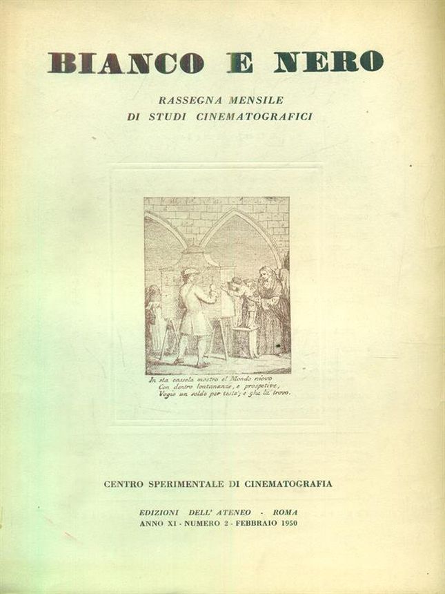 BIANCO E NERO magazine cover  February 1950