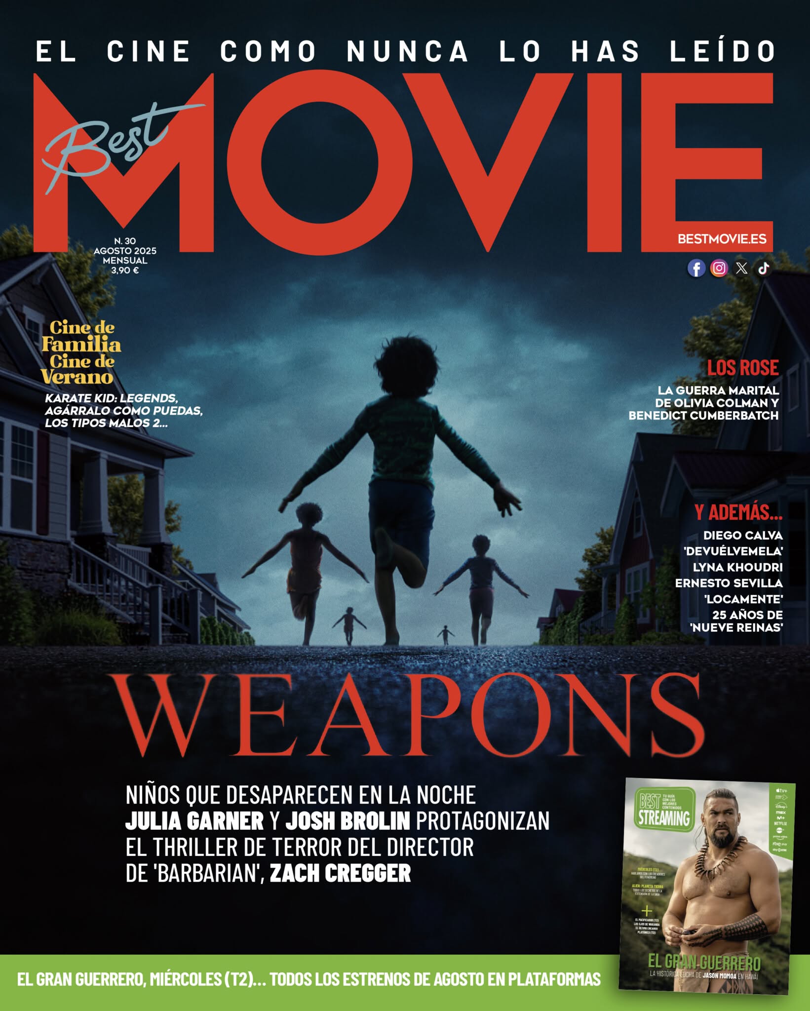 BEST MOVIE SPAIN magazine side cover Issue 30  August 2025