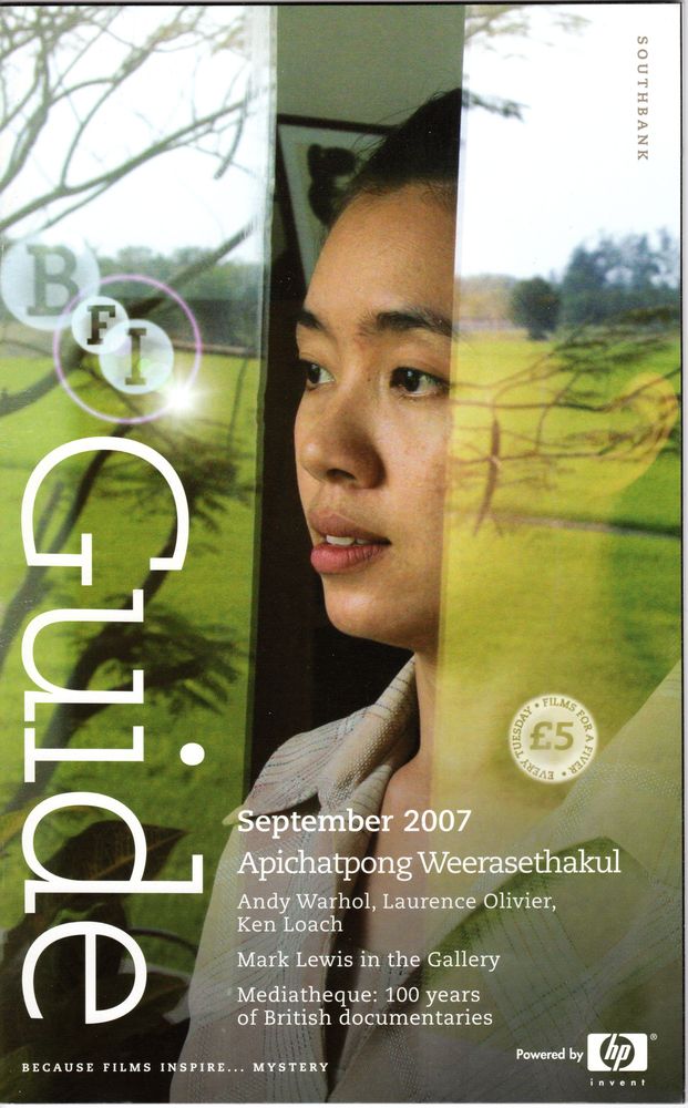 BFI SOUTHBANK GUIDE magazine side cover September 2007
