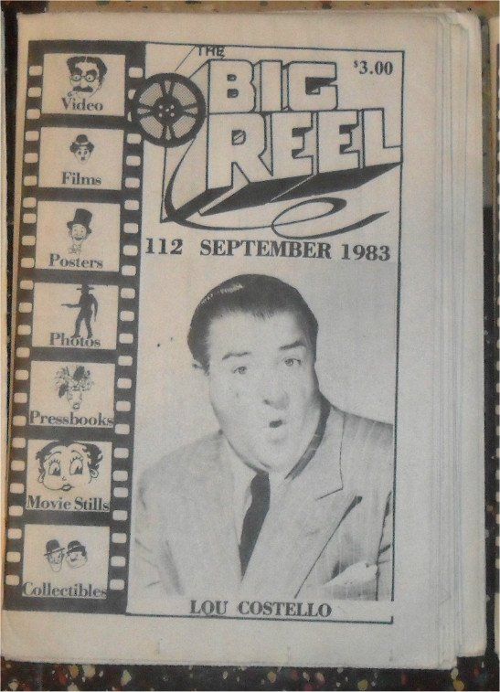BIG REEL magazine side cover Issue 112 September 1983
