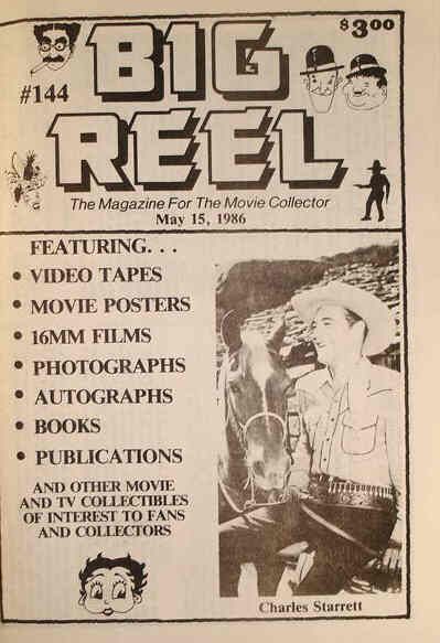 BIG REEL magazine side cover Issue 144 May 1986