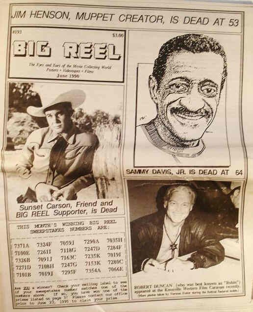 BIG REEL magazine side cover Issue 193 June 1990