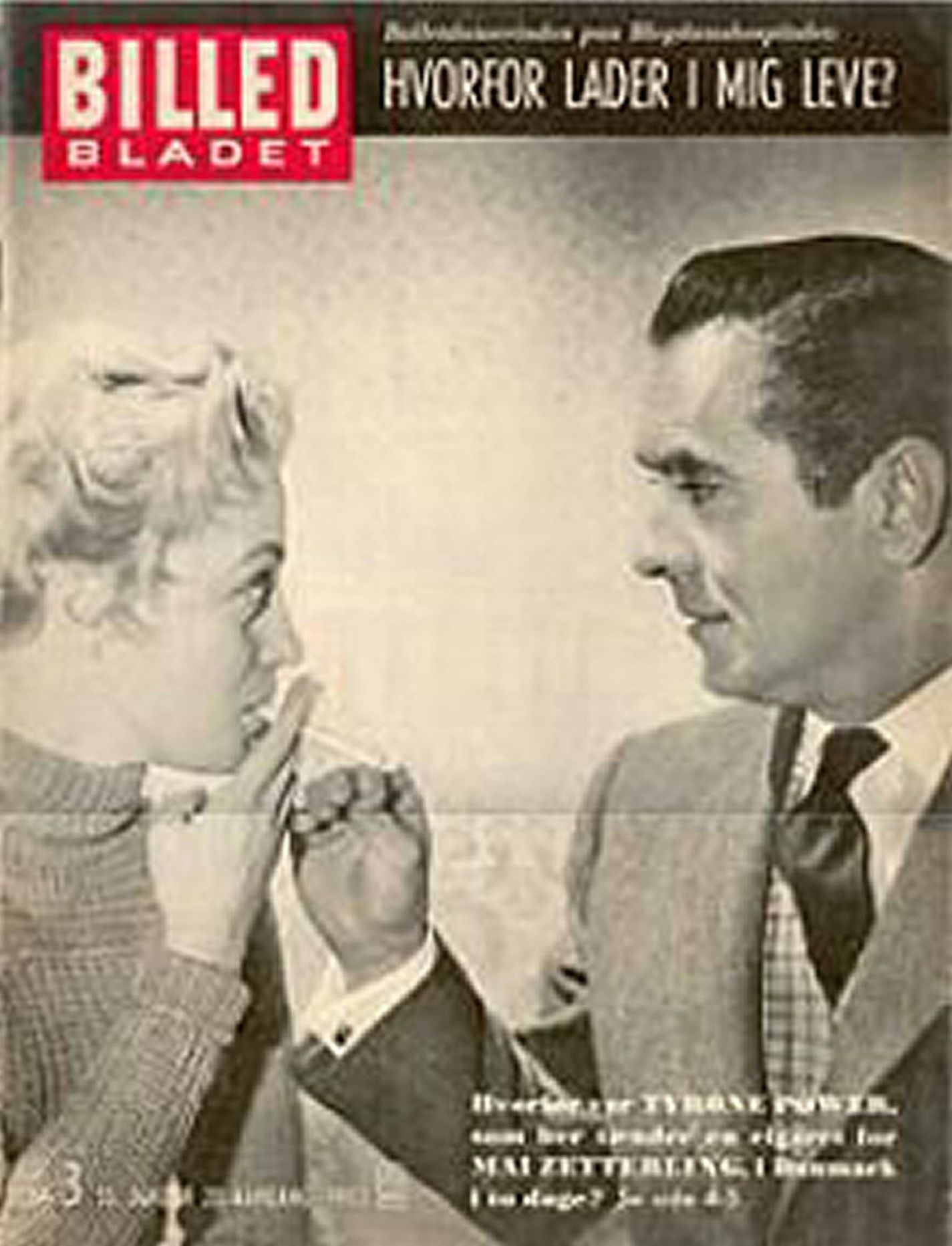 BILLED BLADET magazine side cover Issue 3 15 January 1957