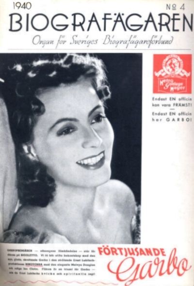 BIOGRAFAGAREN magazine side cover Issue 4  1940