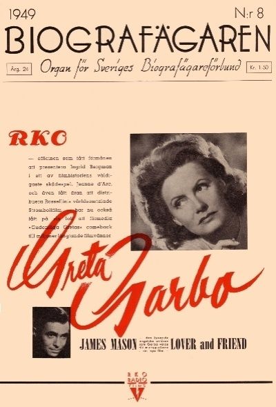 BIOGRAFAGAREN magazine cover Issue 8  1949
