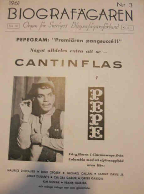 BIOGRAFAGAREN magazine side cover Issue 3  1961