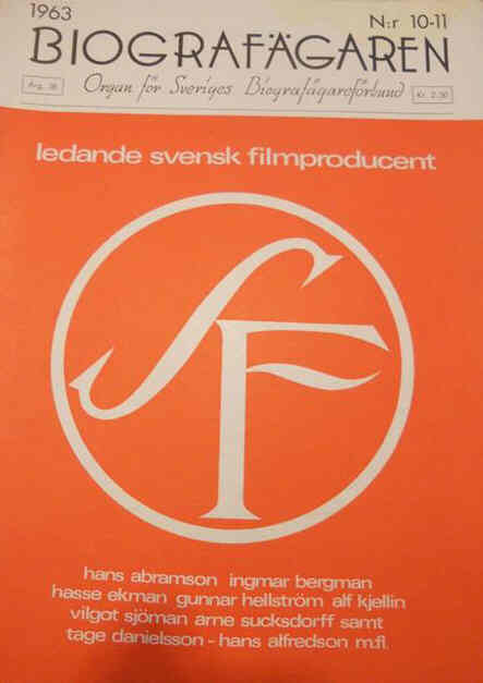 BIOGRAFAGAREN magazine side cover Issue 10/11  1963