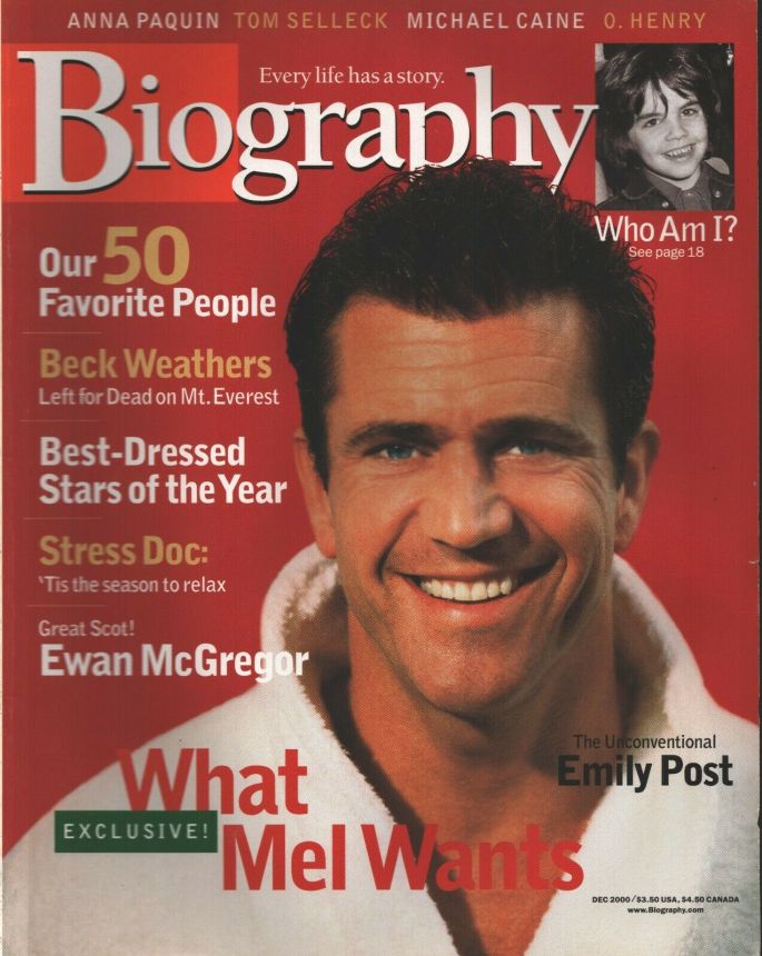 BIOGRAPHY magazine cover December 2000