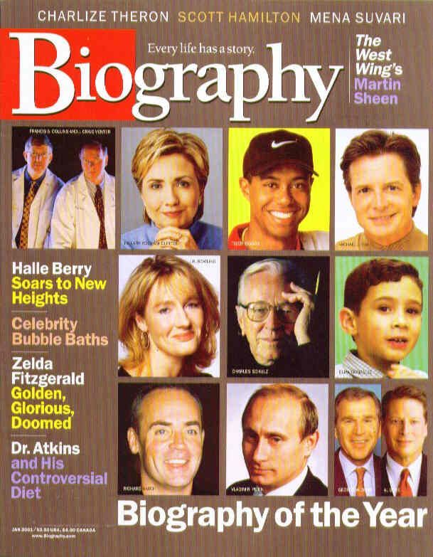 BIOGRAPHY magazine cover January 2001