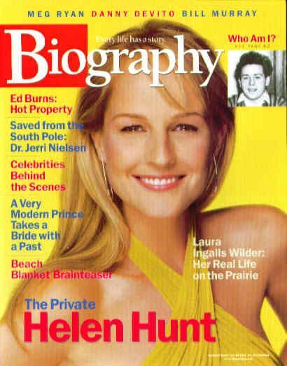 BIOGRAPHY magazine cover August 2001
