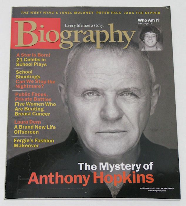 BIOGRAPHY magazine cover October 2001