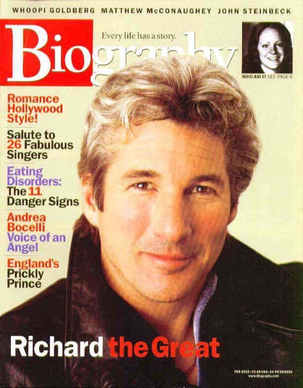 BIOGRAPHY magazine cover February 2002