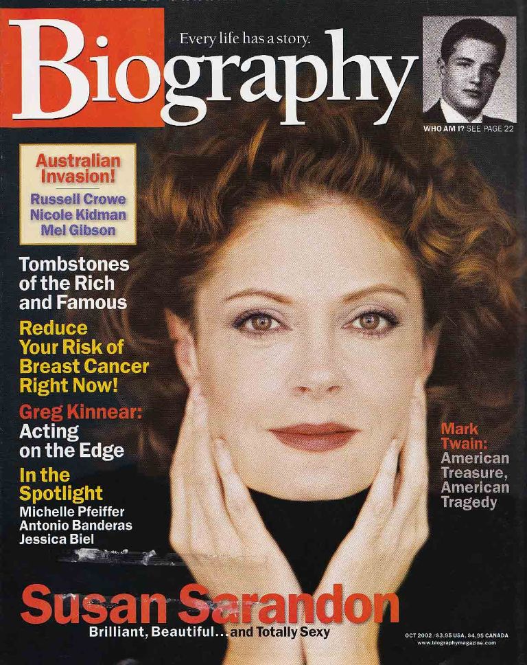 BIOGRAPHY magazine cover October 2002