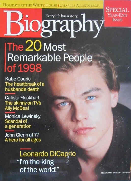 BIOGRAPHY magazine cover  December 1998