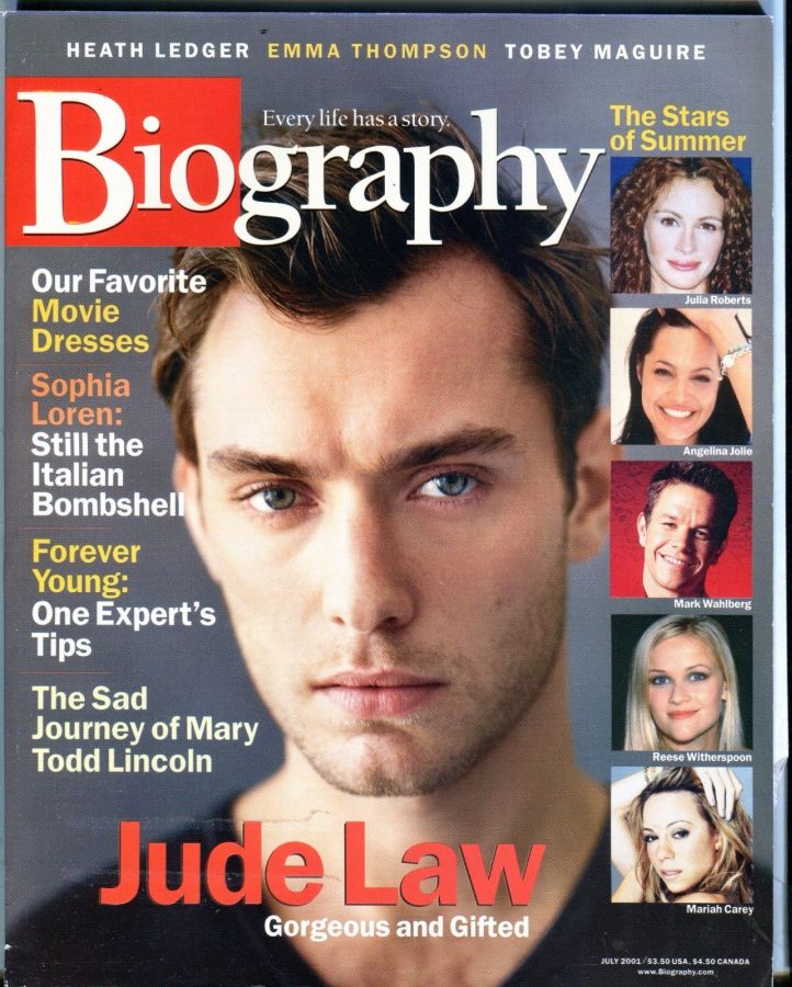BIOGRAPHY magazine cover  July 2001
