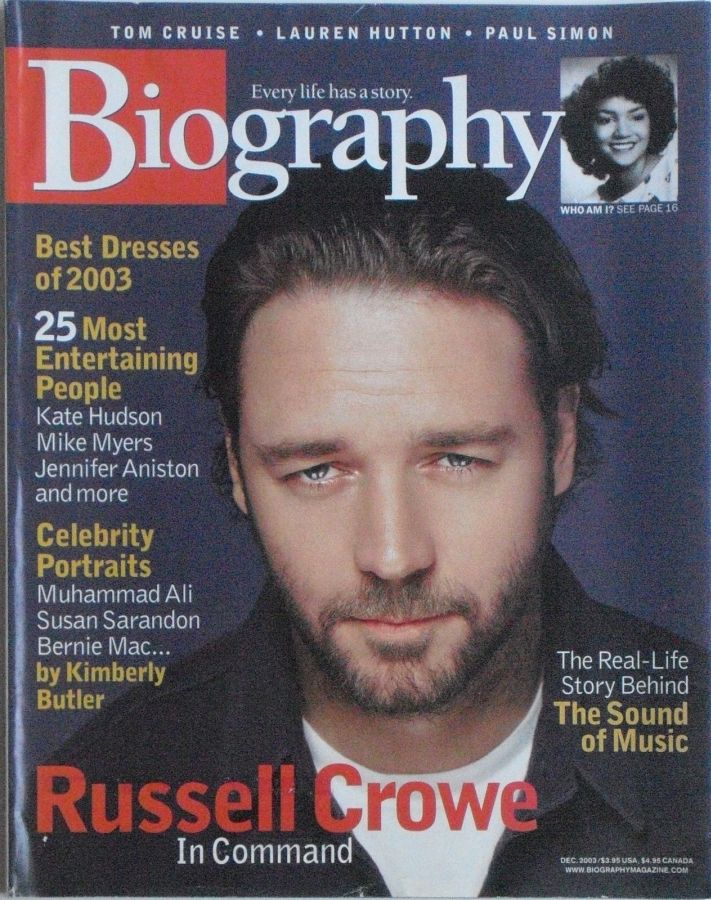 BIOGRAPHY magazine cover  December 2003