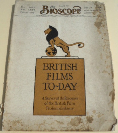 BIOSCOPE magazine cover 18 June 1927