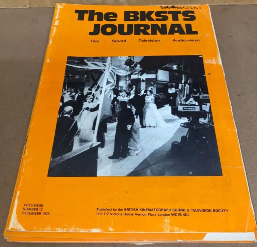 BKSTS JOURNAL | THE magazine side cover  December 1976