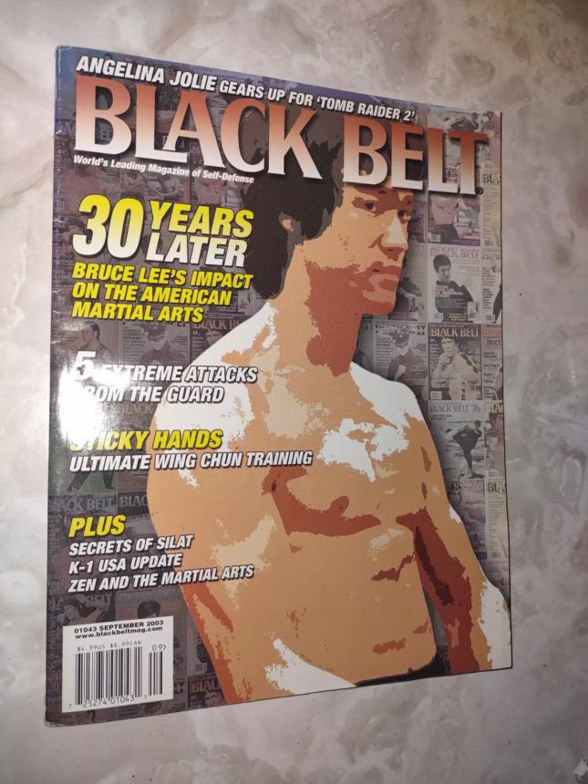 BLACK BELT magazine side cover  September 2003