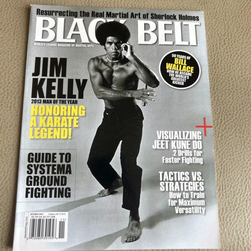BLACK BELT magazine side cover  October 2013