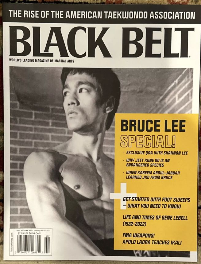 BLACK BELT magazine side cover  December 2022/ January 2023 