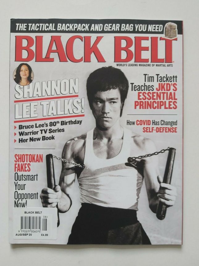 BLACK BELT magazine side cover  August/September 2020