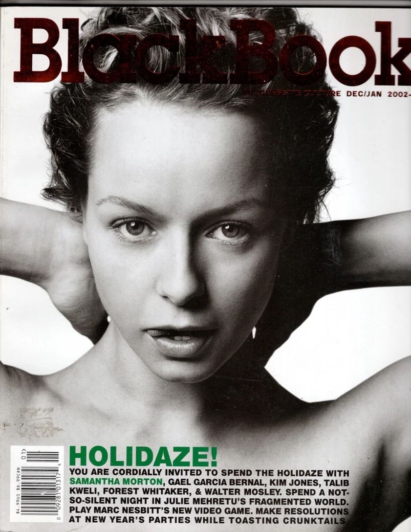 BLACK BOOK magazine side cover  December 2002/ January 2003 